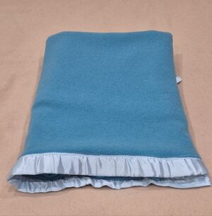 Vintage Wool Blanket 58 By 74 Inches